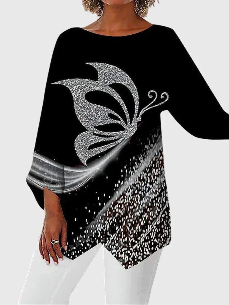 Alayah™ | Elegant Crew Neck Top - Sarah and Emma Portland