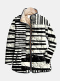 Aerieh | Black and White Abstract Quilted Jacket - Sarah and Emma Portland