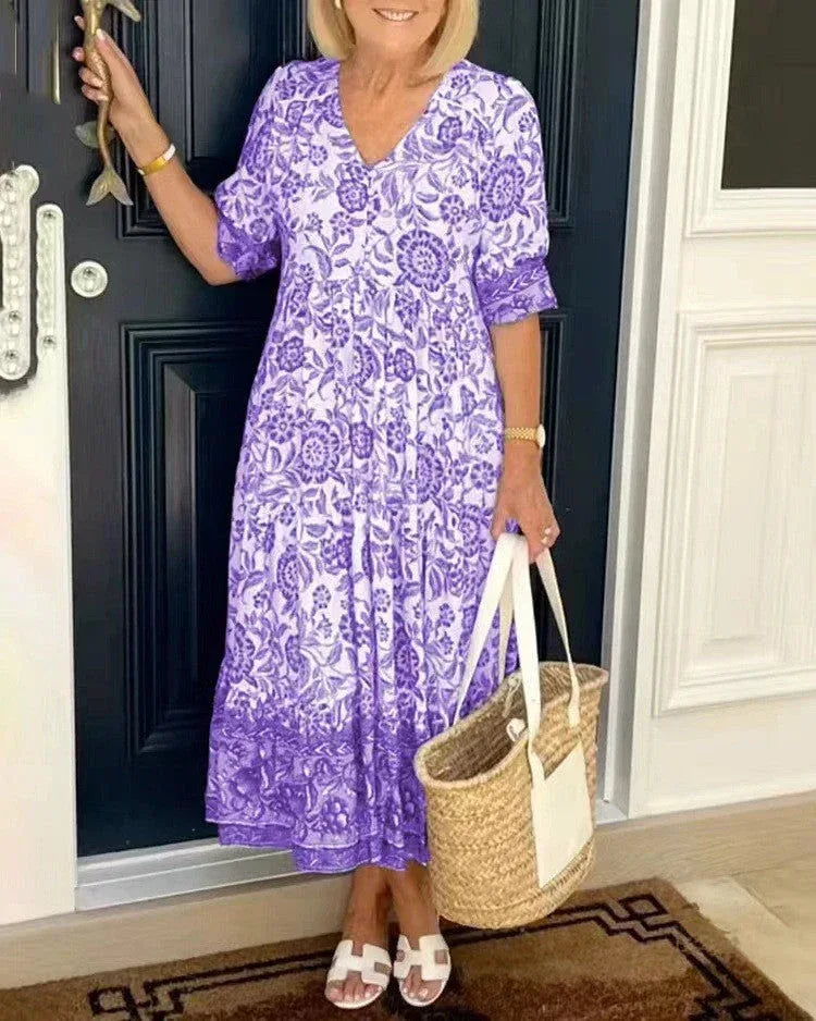 Keisha | Graceful V-Neck Floral - Sarah and Emma Portland