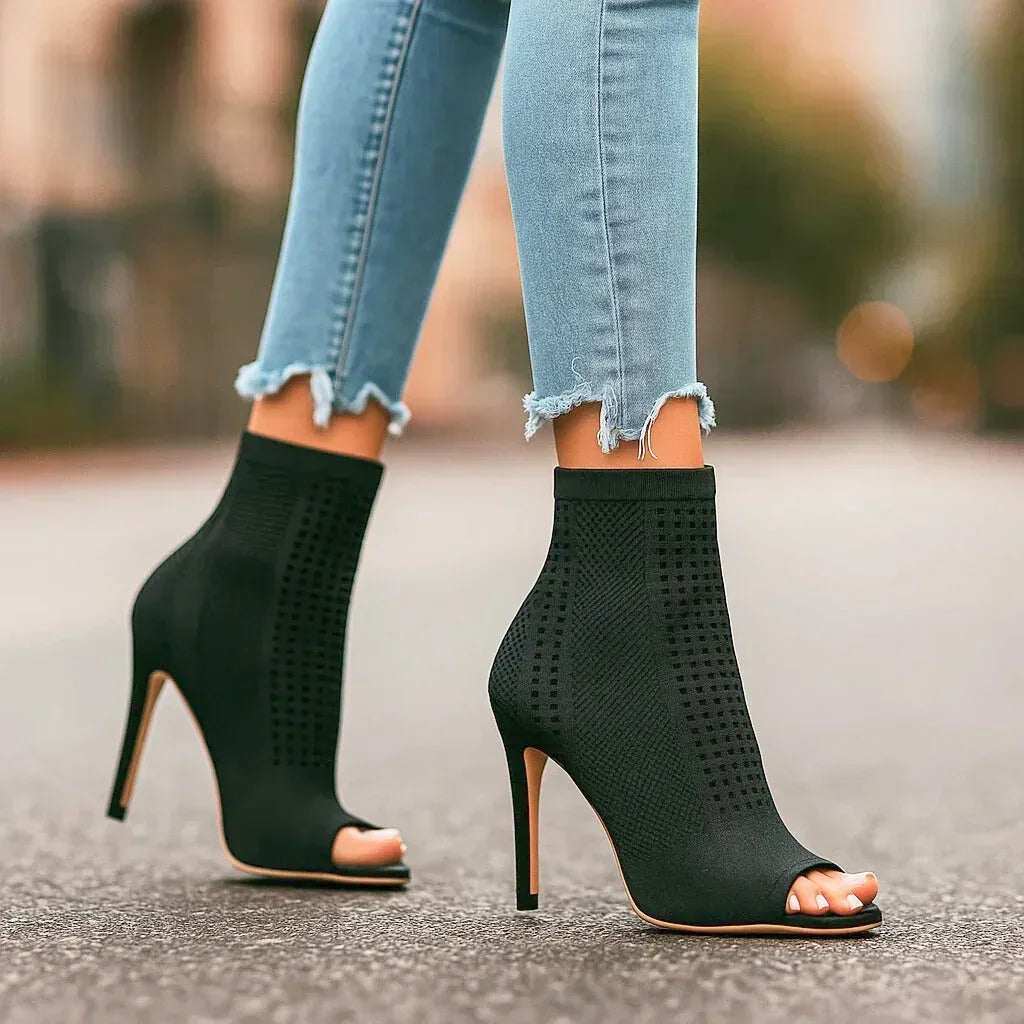 AMENA KNIT HEELS - Sarah and Emma Portland