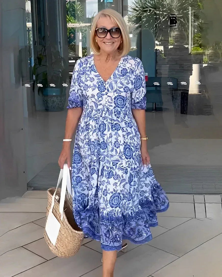 Keisha | Graceful V-Neck Floral - Sarah and Emma Portland