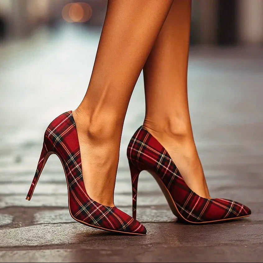 PAISLEY RAE PLAID HEELS - Sarah and Emma Portland