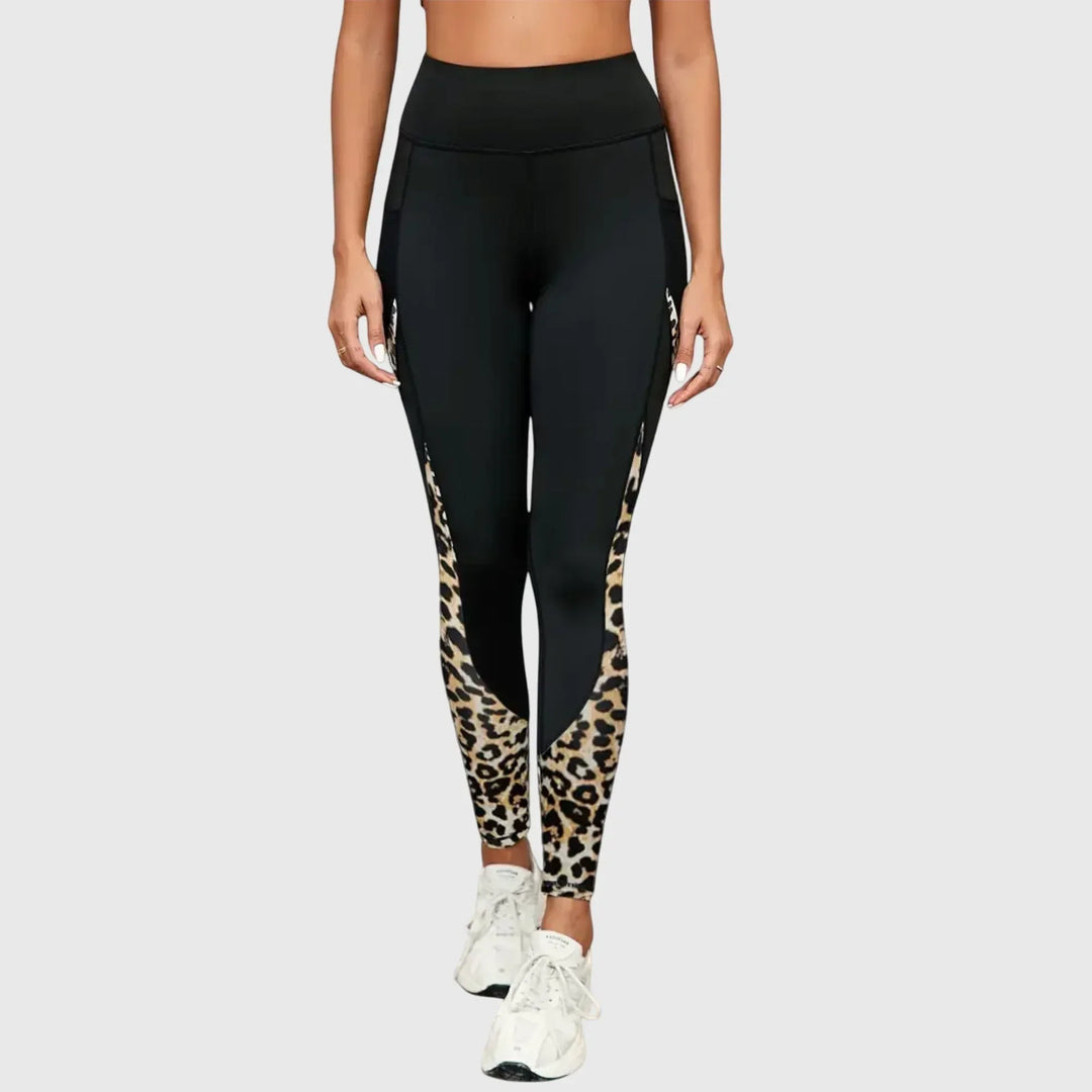 High-Waisted Leopard Print Training Pants - Sarah and Emma Portland