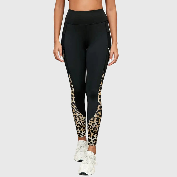 High-Waisted Leopard Print Training Pants - Sarah and Emma Portland