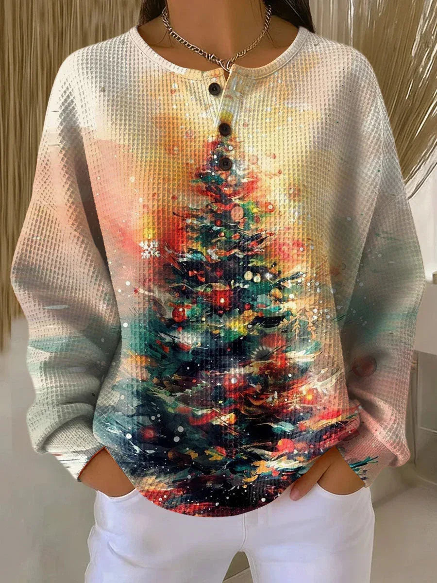Kylessia | Sweater with Christmas Tree and Cozy Vibes - Sarah and Emma Portland