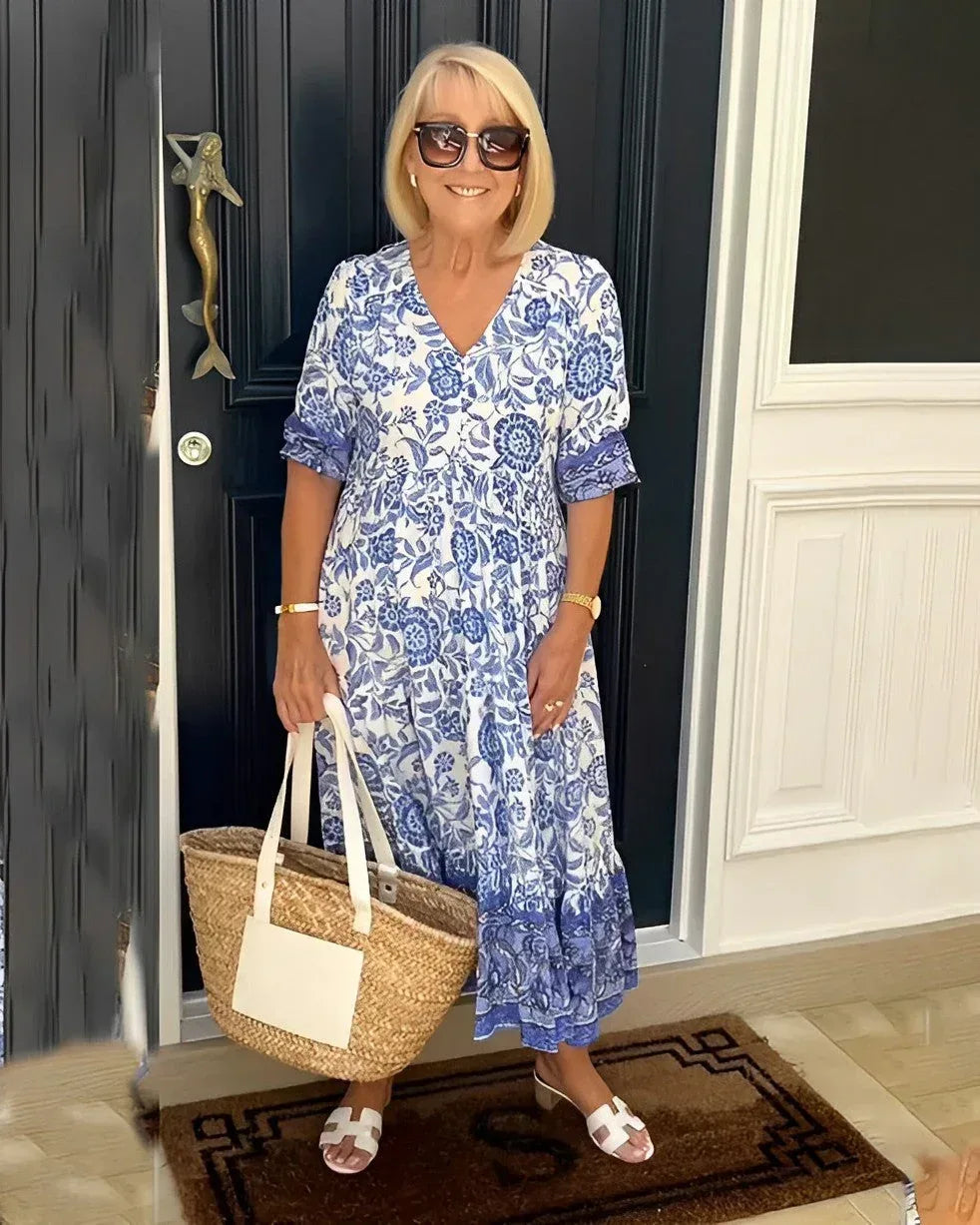 Keisha | Graceful V-Neck Floral - Sarah and Emma Portland
