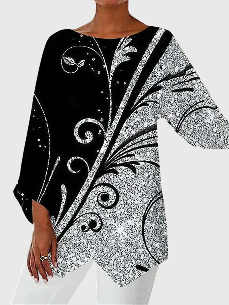 Alayah™ | Elegant Crew Neck Top - Sarah and Emma Portland