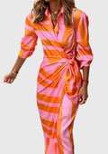 Everly™ | Elegant Wrap Dress with Print - Sarah and Emma Portland