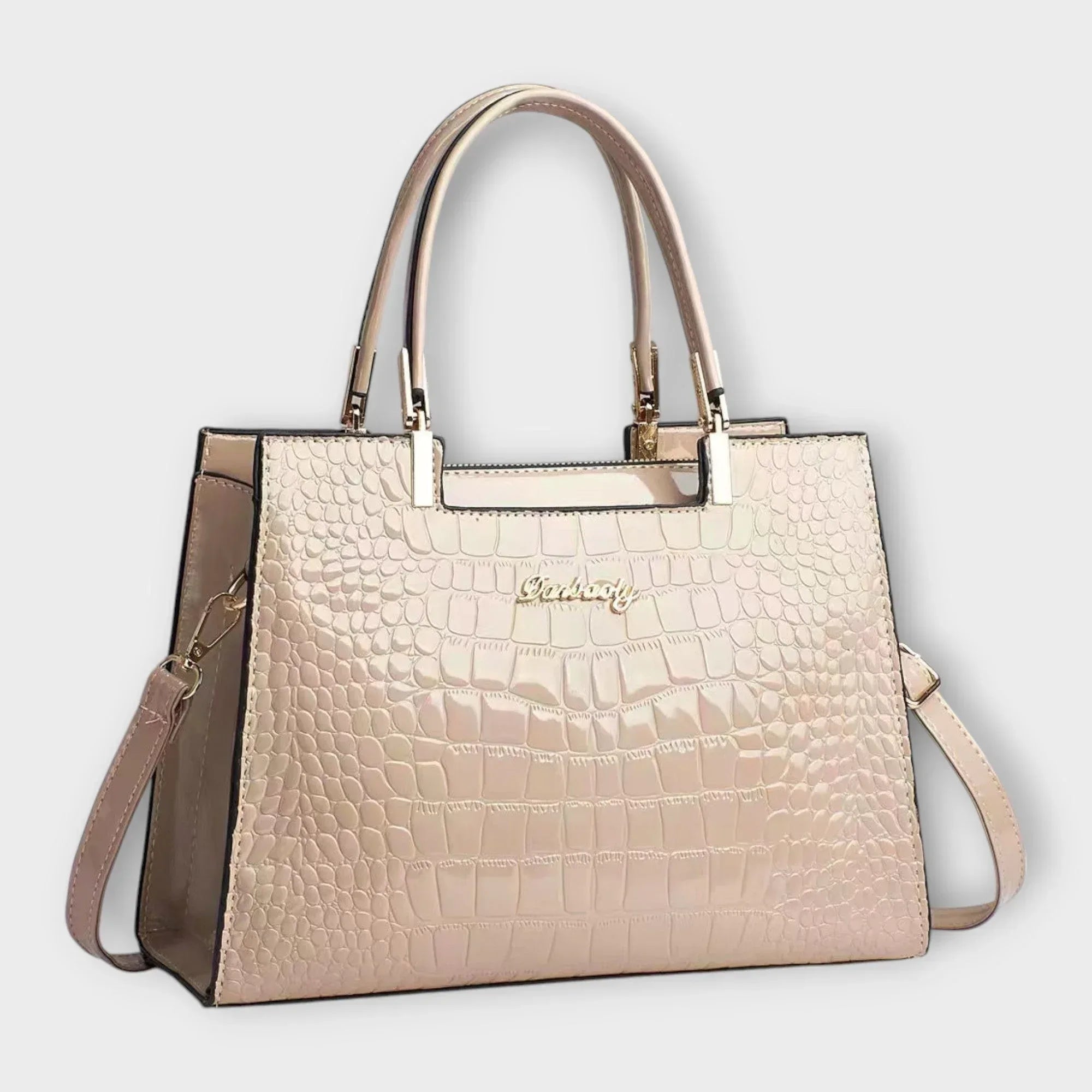 Madison - Glossy Crocodile Pattern Handbag - Sarah and Emma Portland