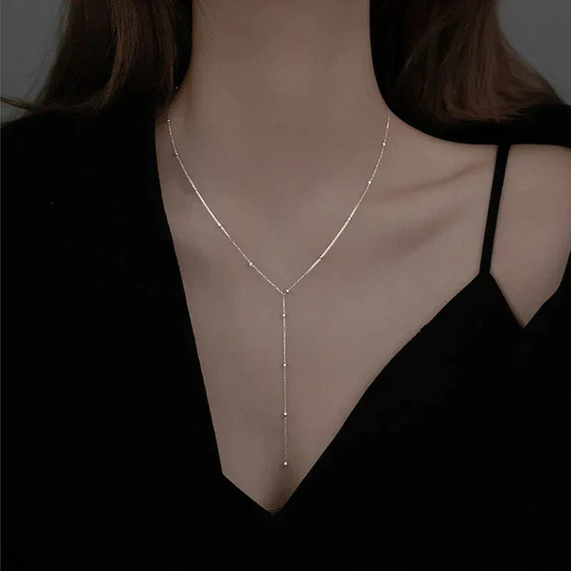 Collarbone Necklace with Tassels - Sarah and Emma Portland