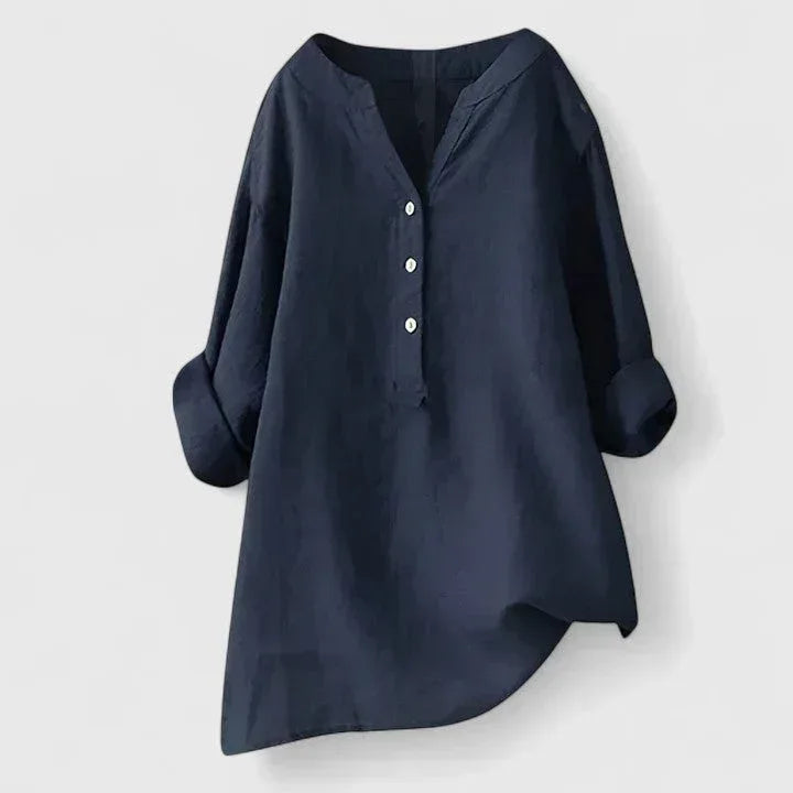 Larienne | Elegant Button-Front Shirt - Sarah and Emma Portland