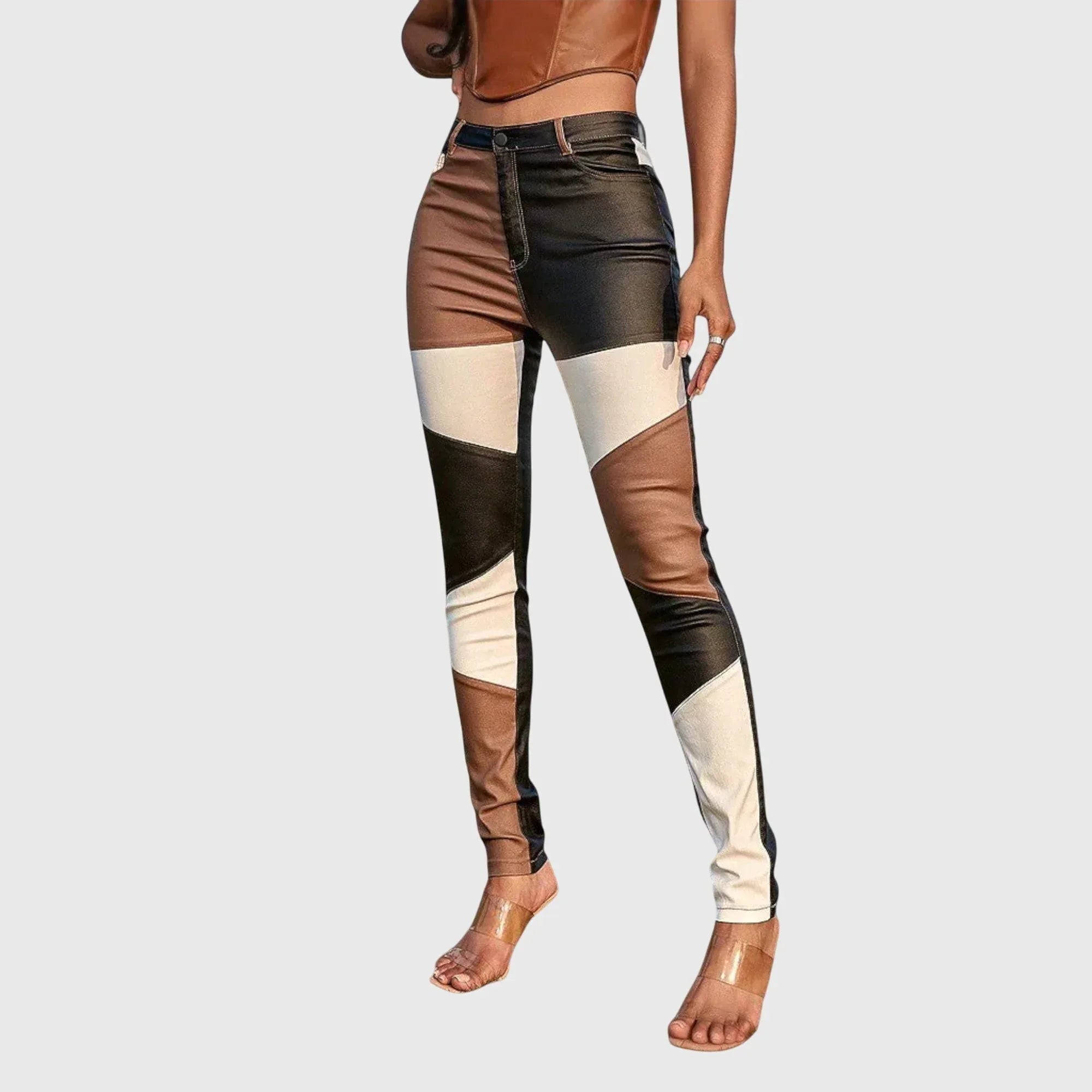 Calliope - Tube Pants with Color Block Pattern - Sarah and Emma Portland