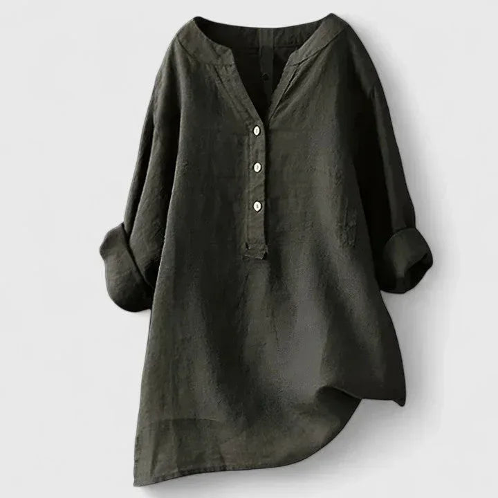 Larienne | Elegant Button-Front Shirt - Sarah and Emma Portland