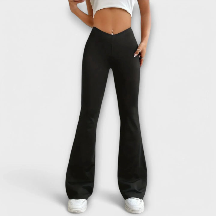 Serena - Relaxed Pants with Flared Leg - Sarah and Emma Portland