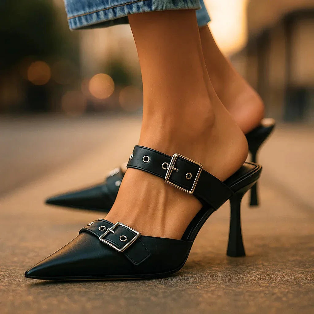 RAVYN RAE BUCKLE HEELS - Sarah and Emma Portland