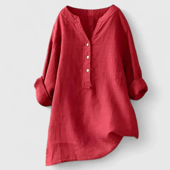 Larienne | Elegant Button-Front Shirt - Sarah and Emma Portland