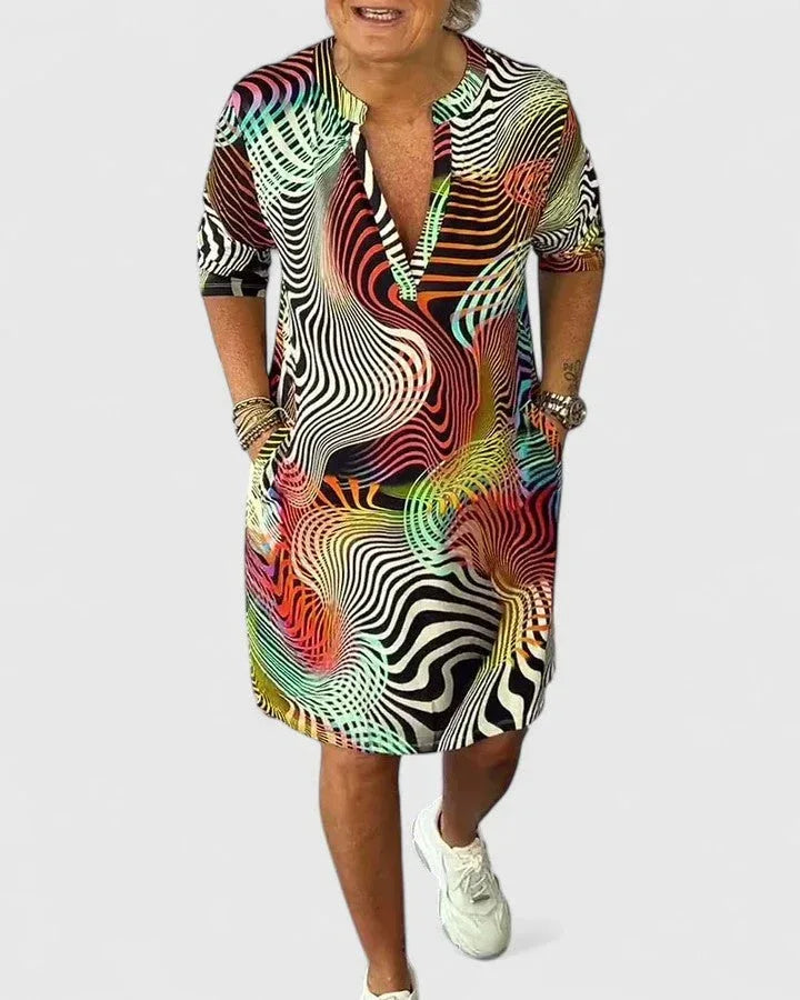 Helinae™ | Sophisticated V-neck Dress - Sarah and Emma Portland