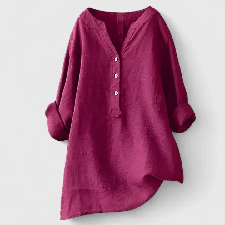 Larienne | Elegant Button-Front Shirt - Sarah and Emma Portland