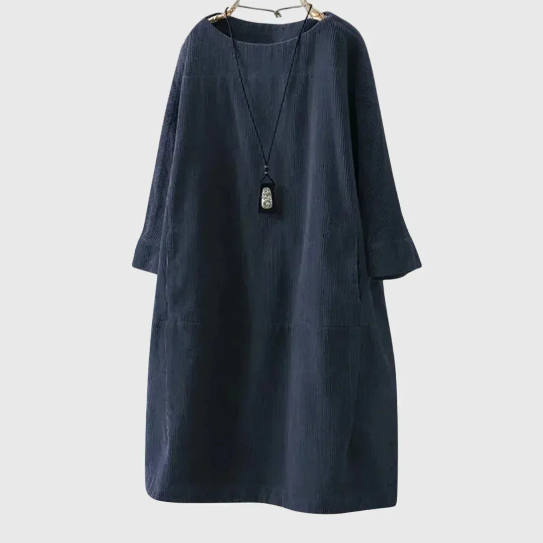 Grace | Relaxed Corduroy Midi Dress - Sarah and Emma Portland
