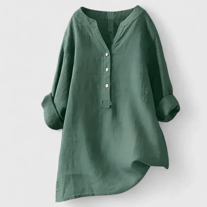 Larienne | Elegant Button-Front Shirt - Sarah and Emma Portland