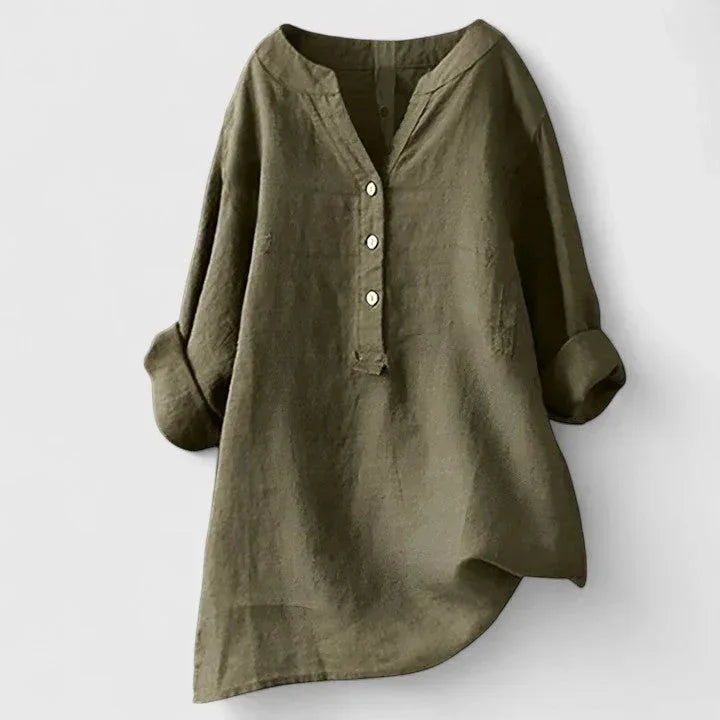 Larienne | Elegant Button-Front Shirt - Sarah and Emma Portland