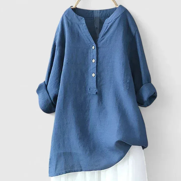 Larienne | Elegant Button-Front Shirt - Sarah and Emma Portland