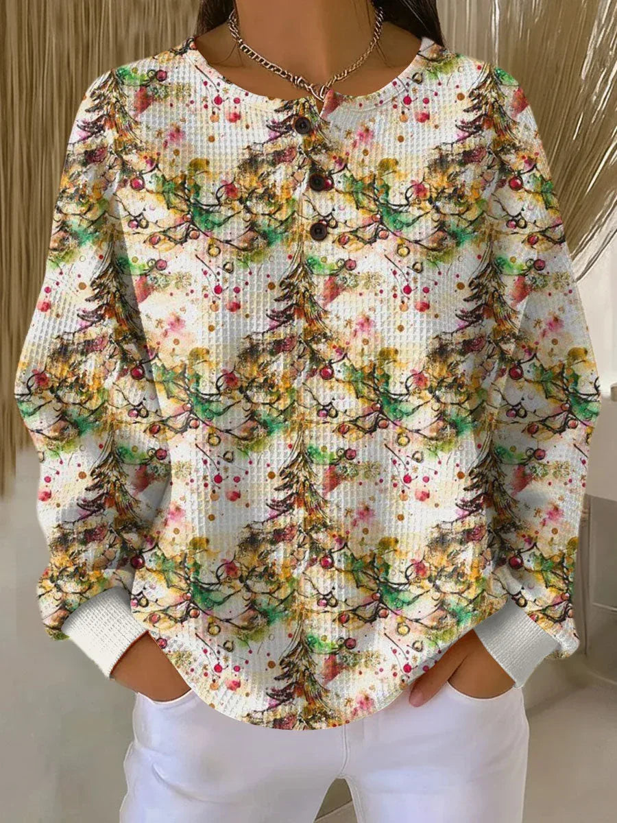 Elyvessa | Cozy Sweater with Christmas Tree Pattern - Sarah and Emma Portland