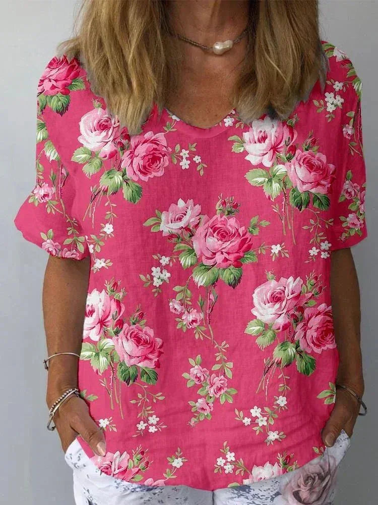 Lisa | Artistic Floral Shirt - Sarah and Emma Portland