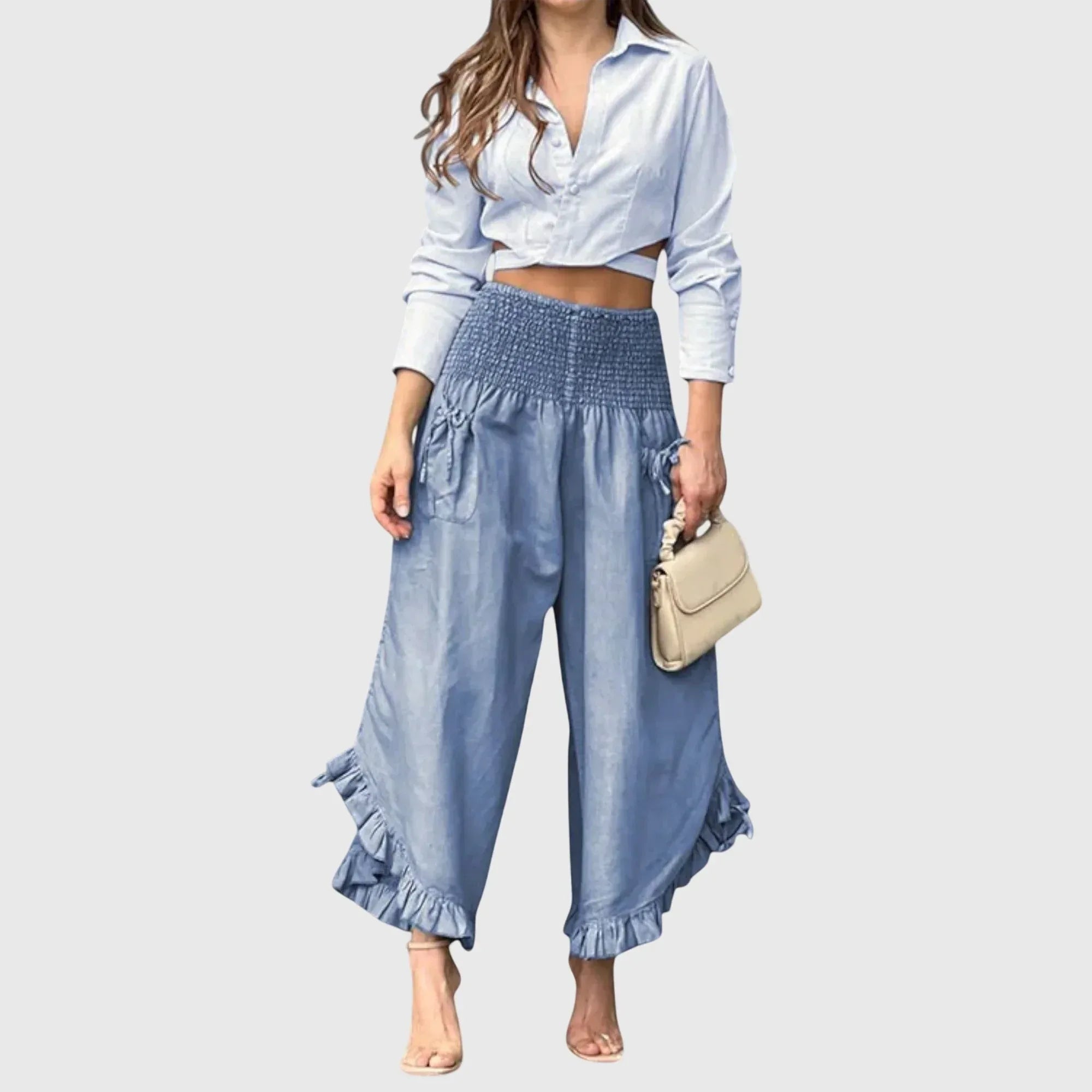 Jaya - Casual Pants with Fashionable Pleats - Sarah and Emma Portland