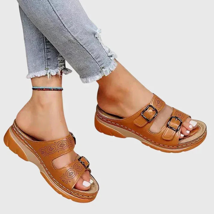 Diora™ | Orthopedic Leather Sandals - Sarah and Emma Portland