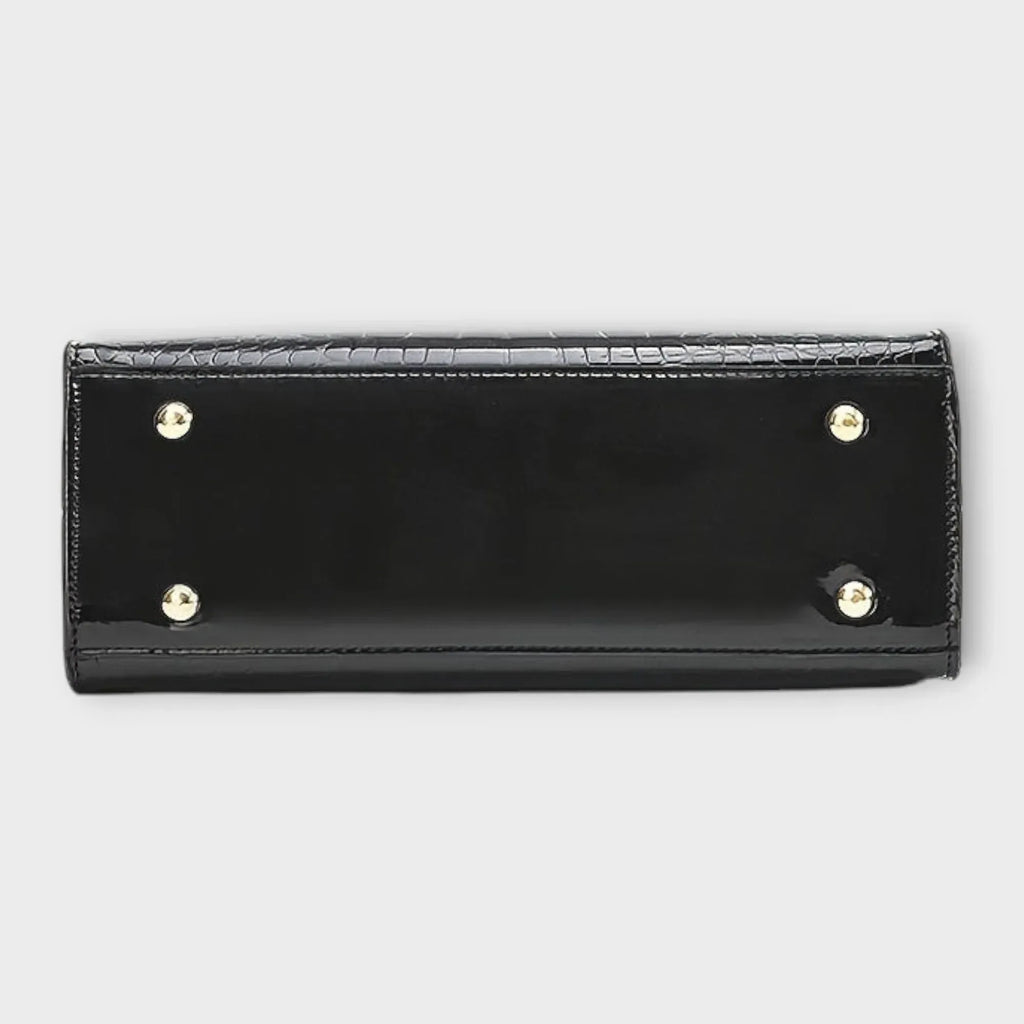 Madison - Glossy Crocodile Pattern Handbag - Sarah and Emma Portland