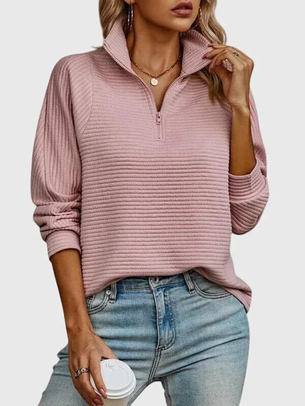 Abigail™ | Elegant Sweater with Zipper - Sarah and Emma Portland