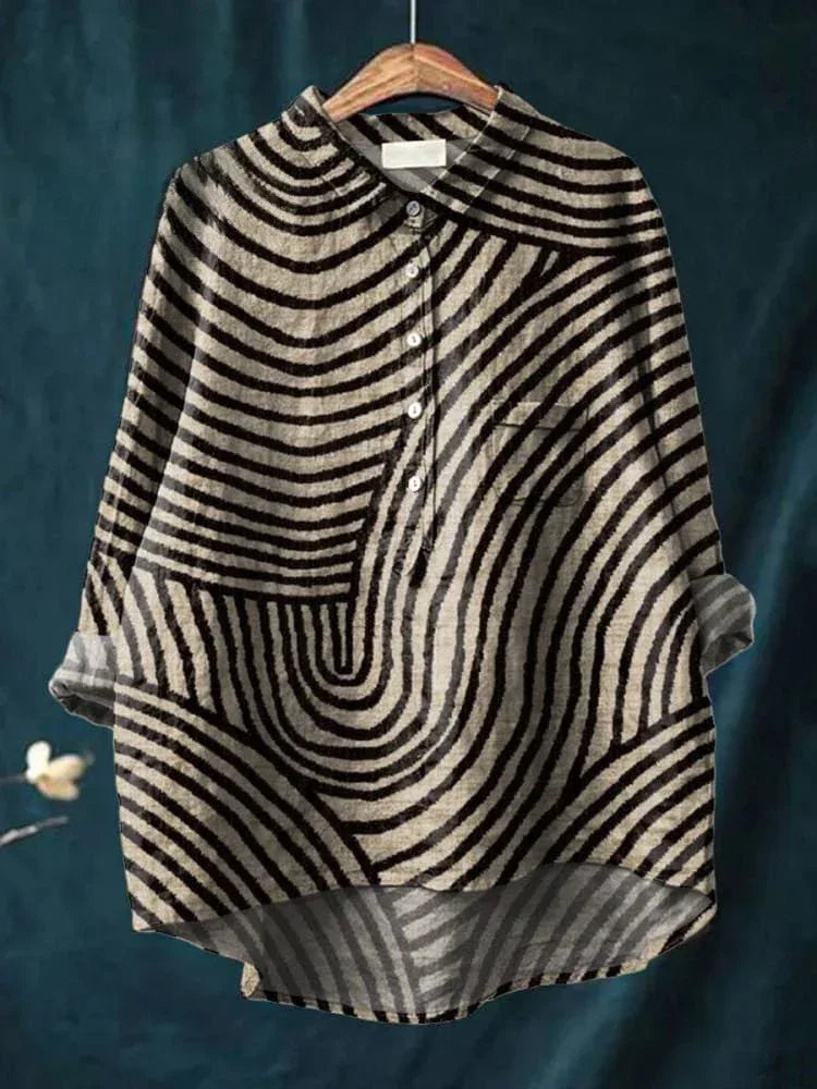 Chloe | Abstract Stripe Shirt - Sarah and Emma Portland