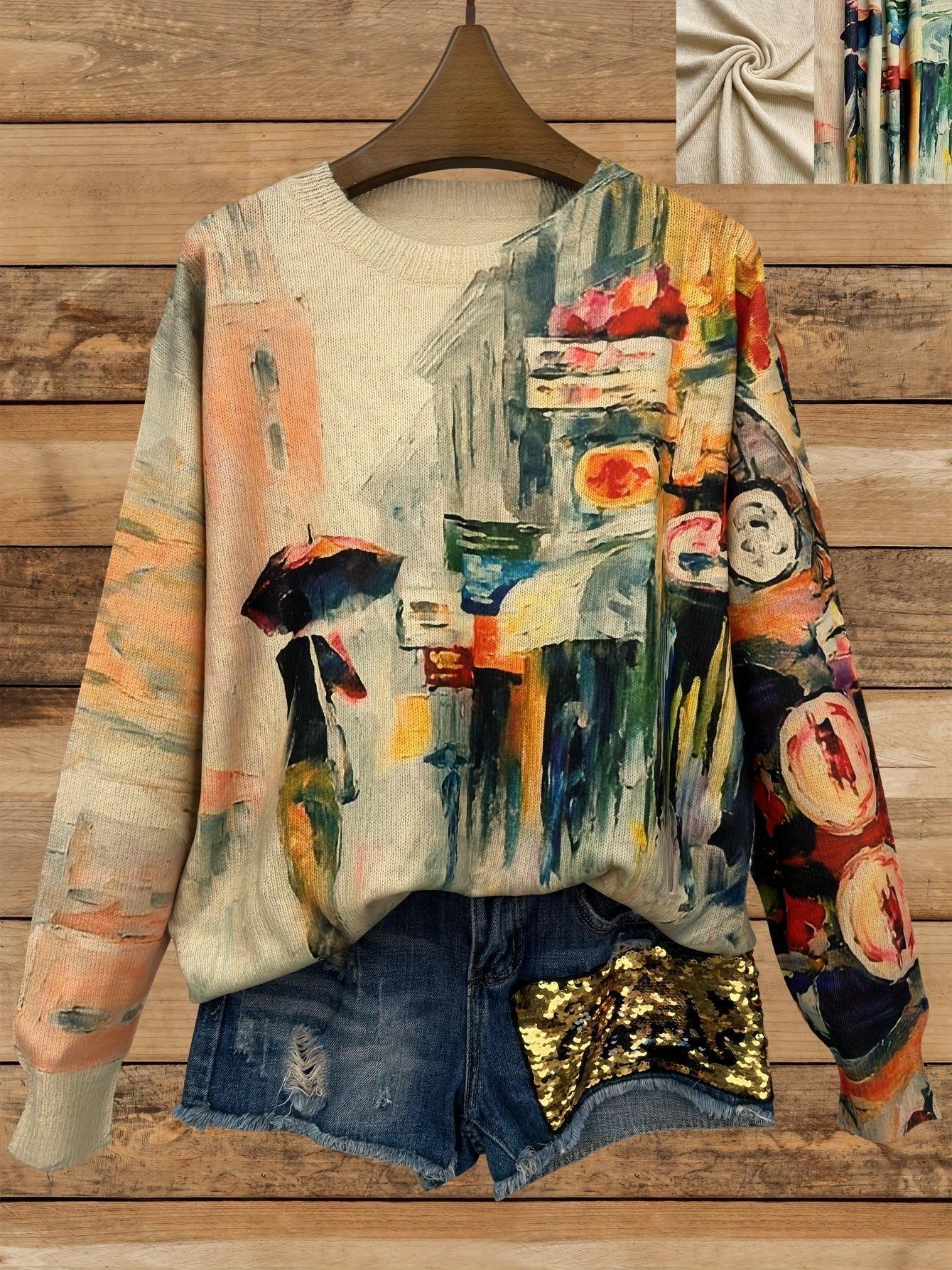 Ansley | Abstract Pattern Sweater - Sarah and Emma Portland