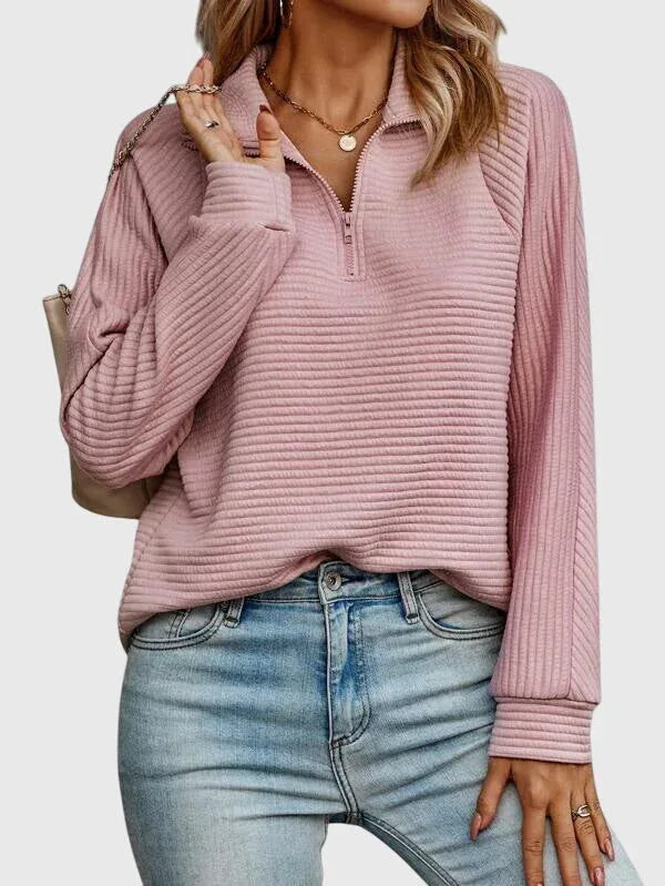Abigail™ | Elegant Sweater with Zipper - Sarah and Emma Portland