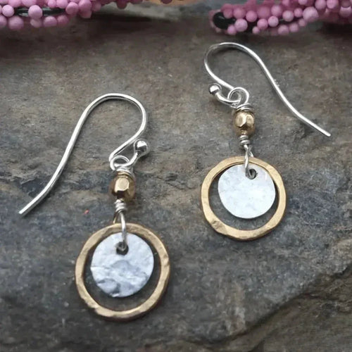 Antique Gold and Silver Hoop Rings - Sarah and Emma Portland