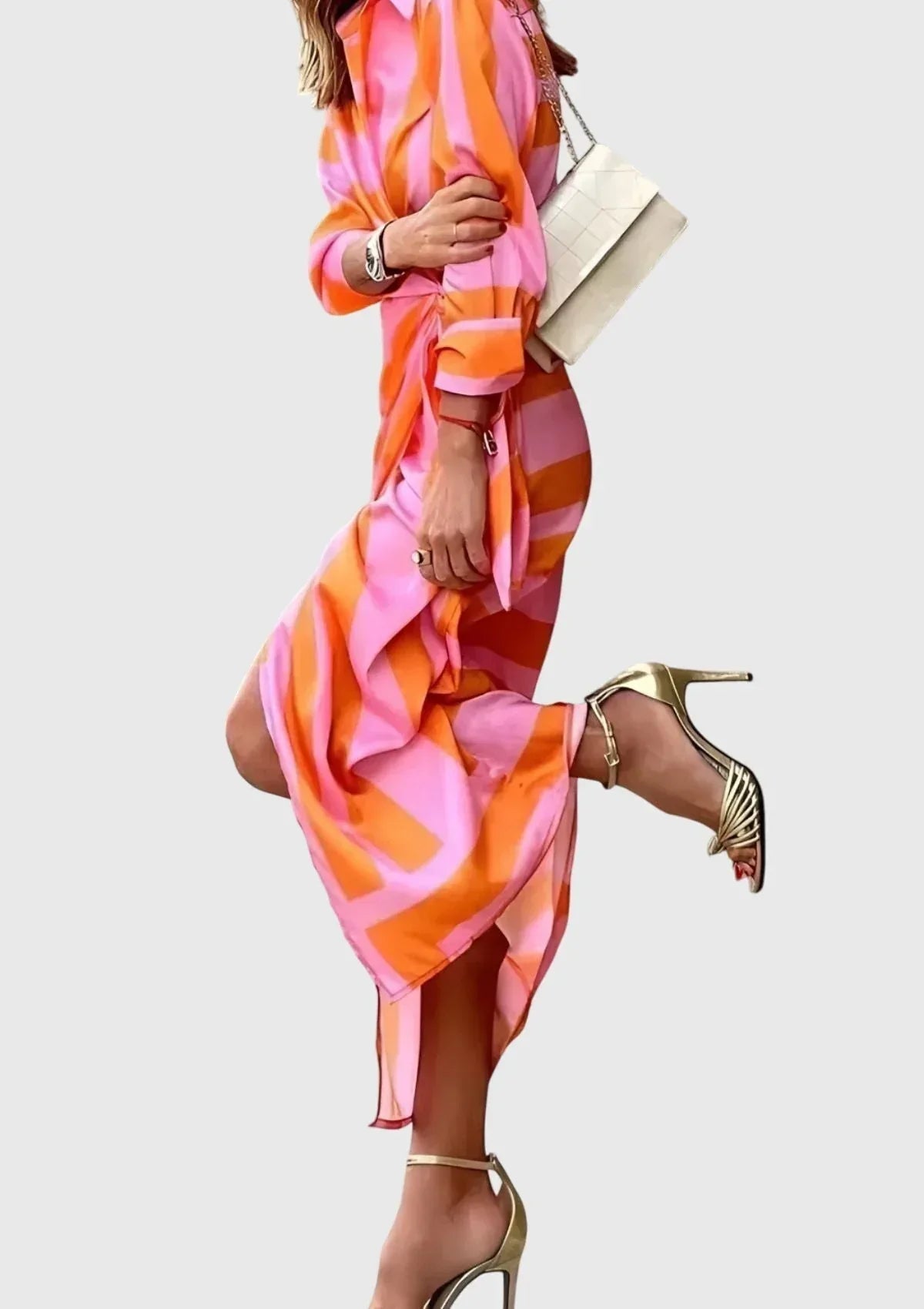 Everly™ | Elegant Wrap Dress with Print - Sarah and Emma Portland