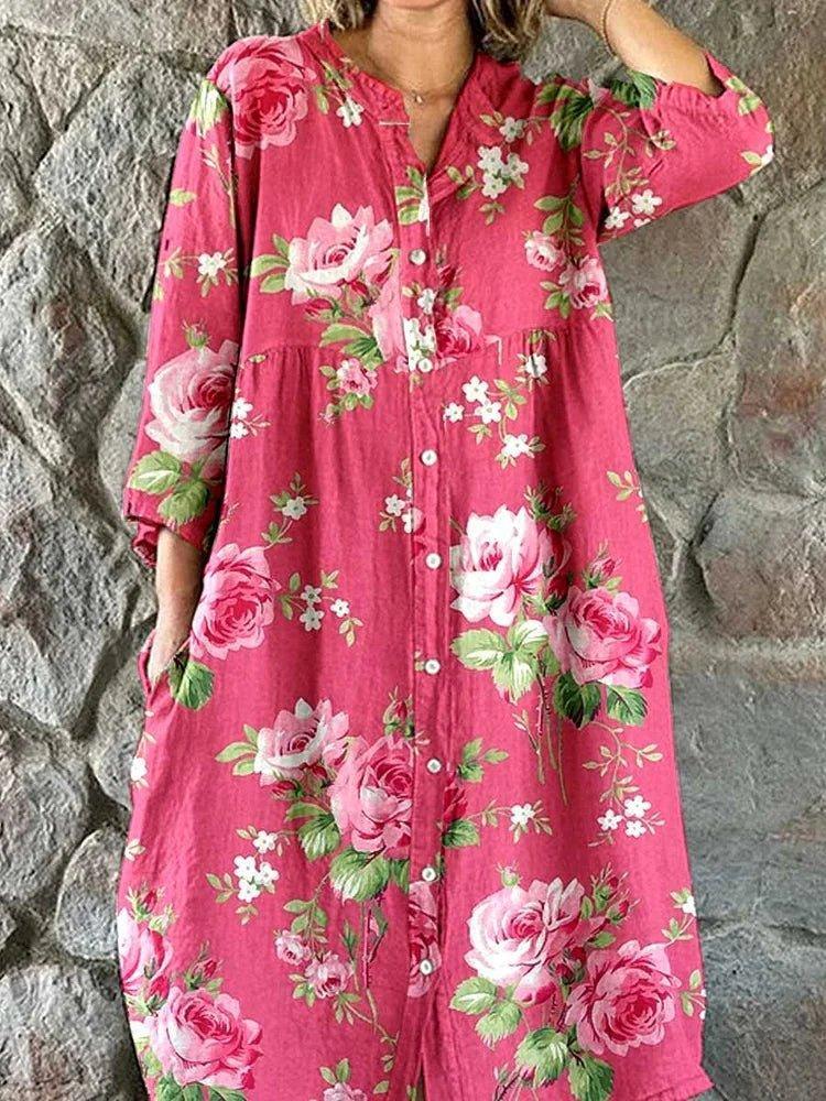 Maddie | Art Floral Dress - Sarah and Emma Portland