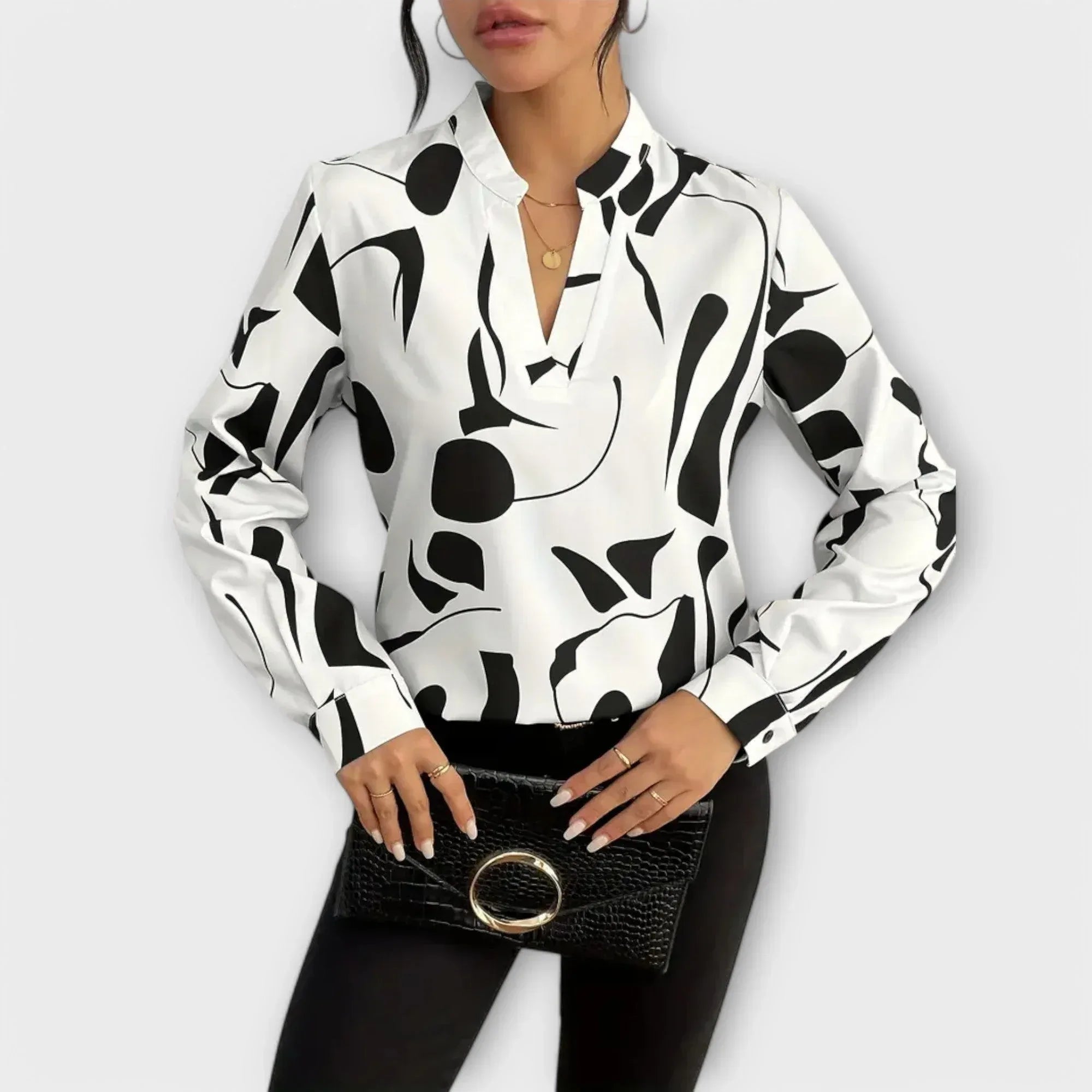 Lara™ Elegant Blouse With Design - Sarah and Emma Portland