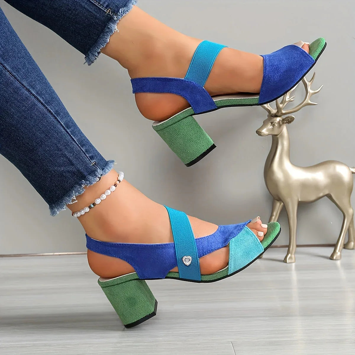 Elara | Cross Strap Comfort Heels