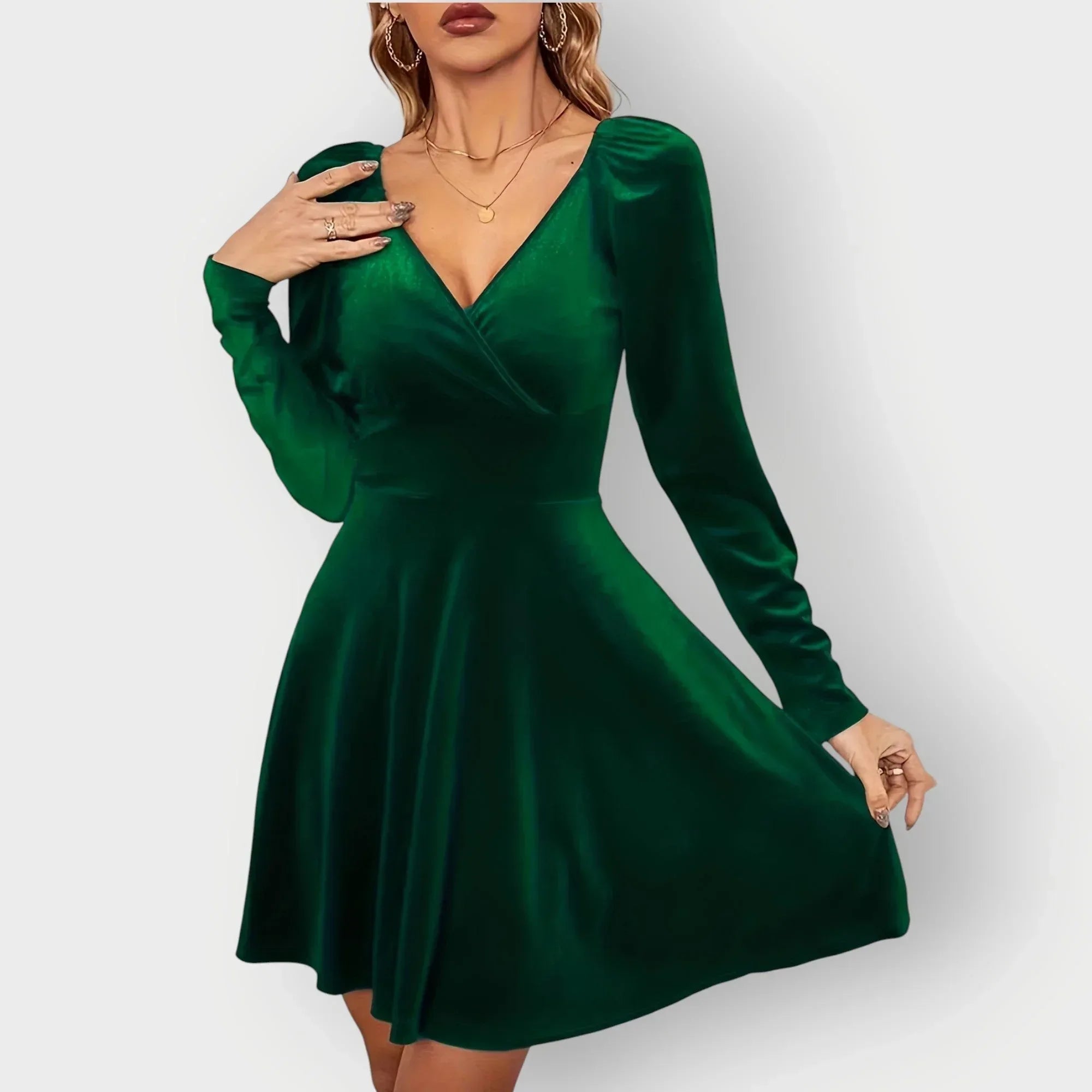 Elnyra | Velvet Skater Dress - Sarah and Emma Portland