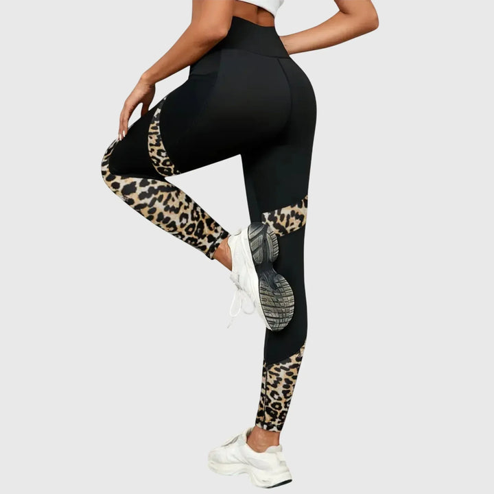 High-Waisted Leopard Print Training Pants - Sarah and Emma Portland