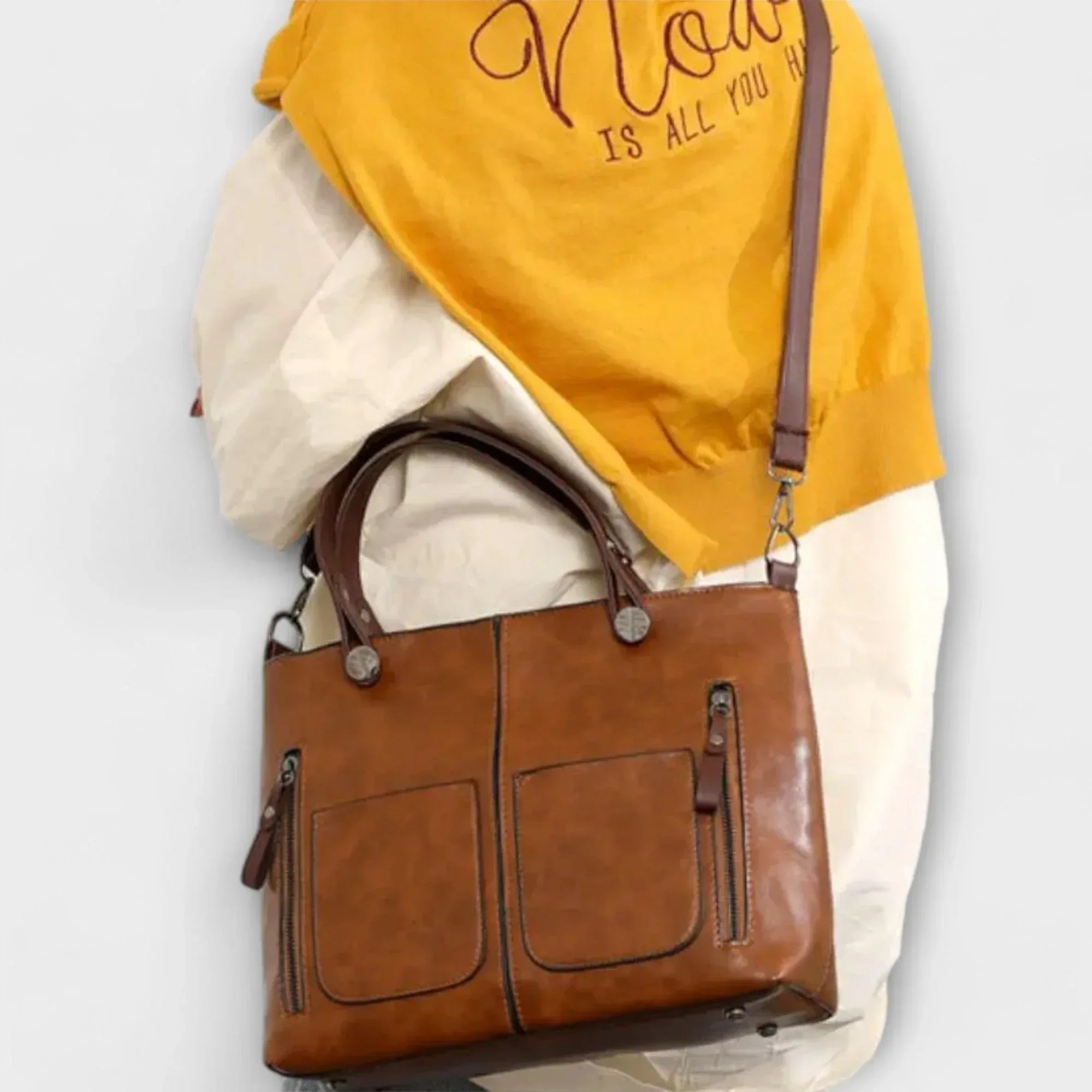 Lora - Elegant Leather Bag - Sarah and Emma Portland