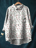 Emma | Floral Serenity Shirt - Sarah and Emma Portland