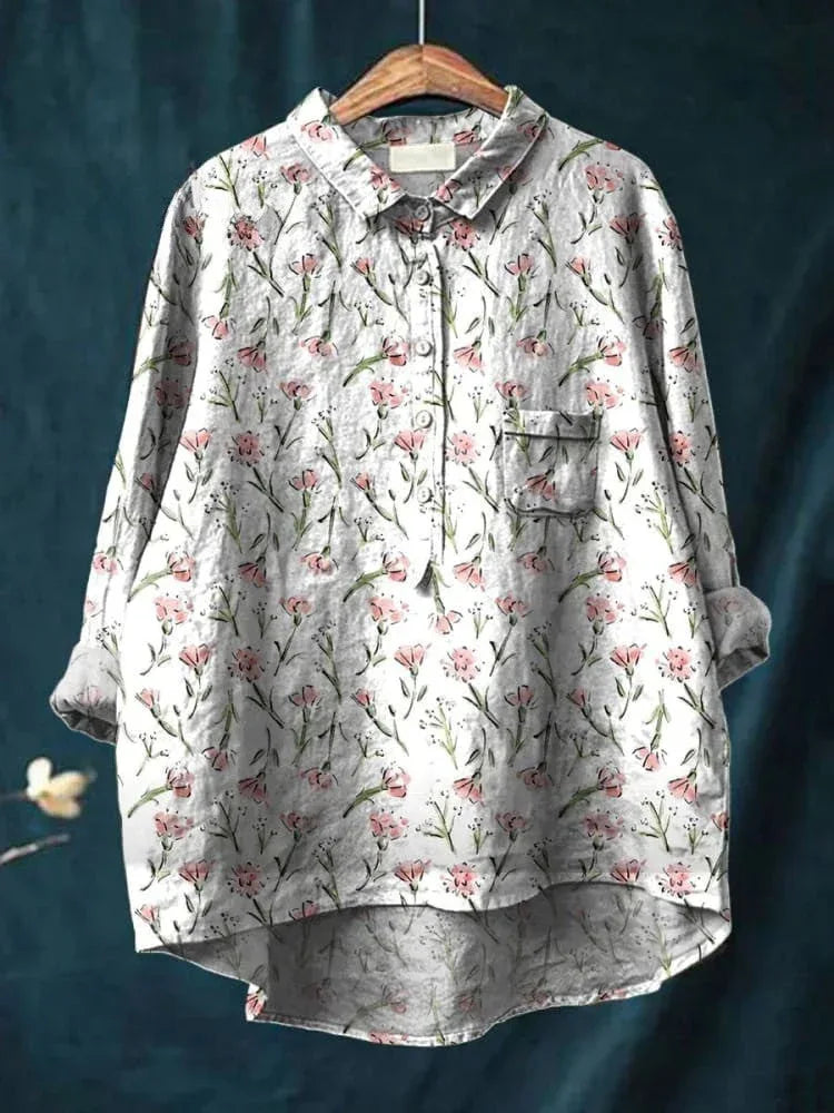 Emma | Floral Serenity Shirt - Sarah and Emma Portland