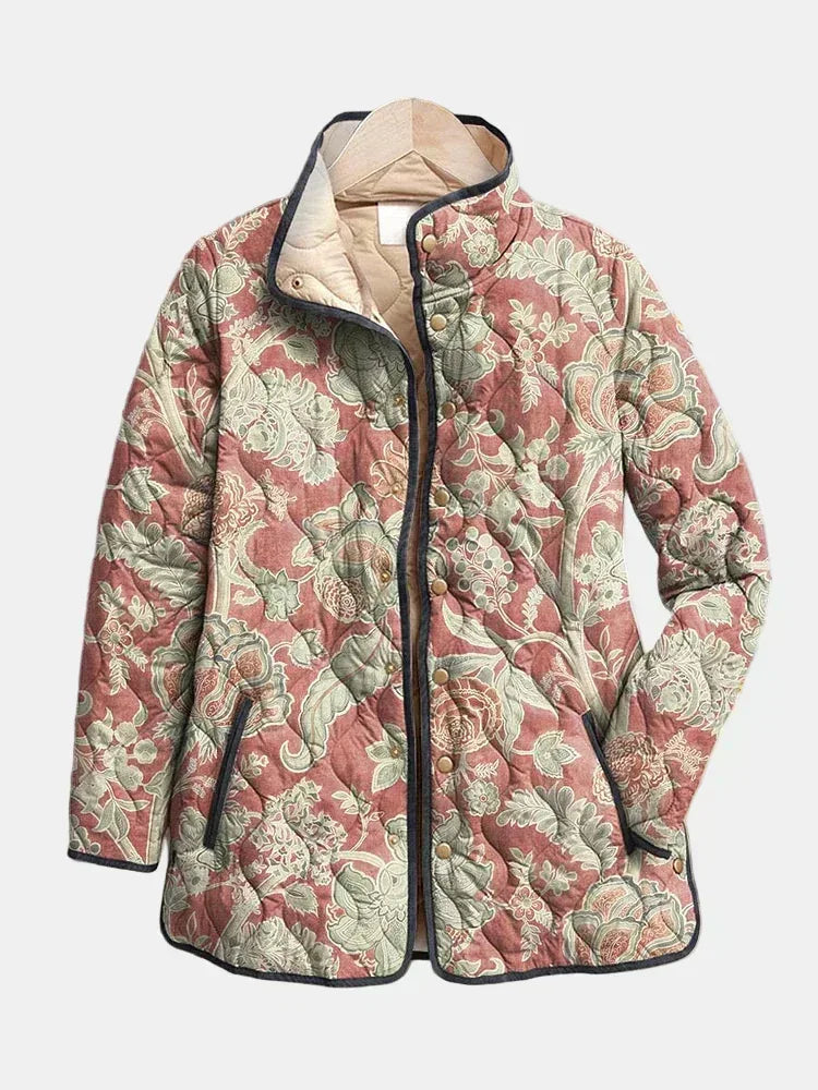 Jysara | Vintage Floral Casual Quilted Jacket - Sarah and Emma Portland