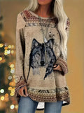 Lia | Western Wolf T-Shirt - Sarah and Emma Portland