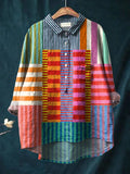 Isla | Color Block Stripe Shirt