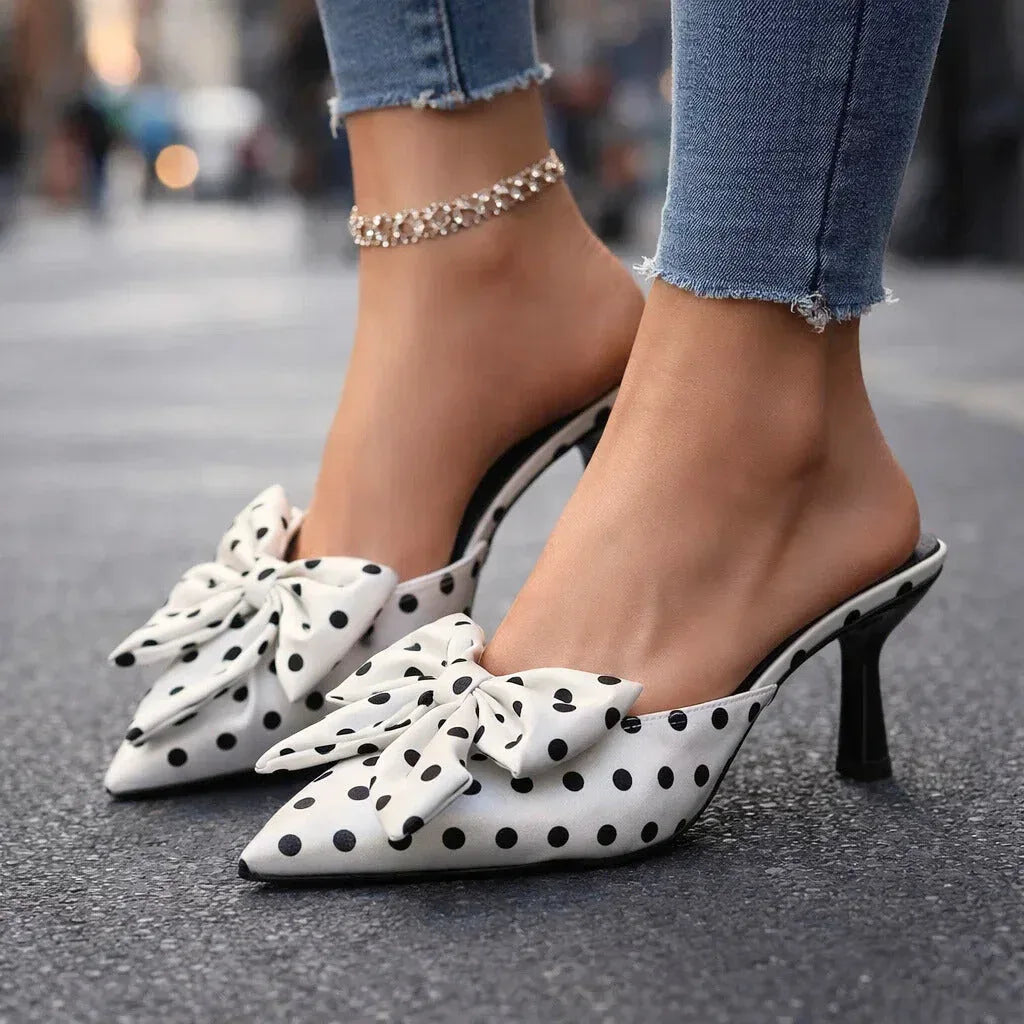 VIVIENNE POLKA-BOW HEELS - Sarah and Emma Portland
