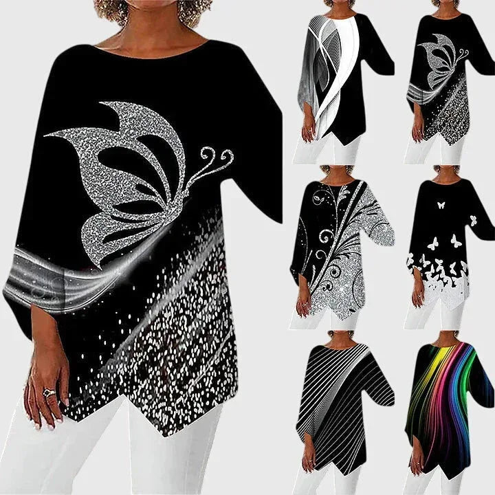 Alayah™ | Elegant Crew Neck Top - Sarah and Emma Portland